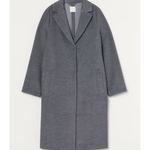 Grey knee-length coat